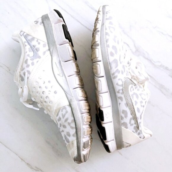 Nike Free 5.0 White Cheetah Print Running Shoes 511281-100 Women’s Size 10 - Picture 4 of 11
